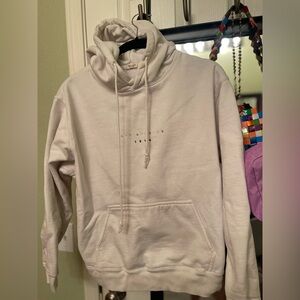 John Galt PacSun Cream Sweatshirt with Embroidered Detail